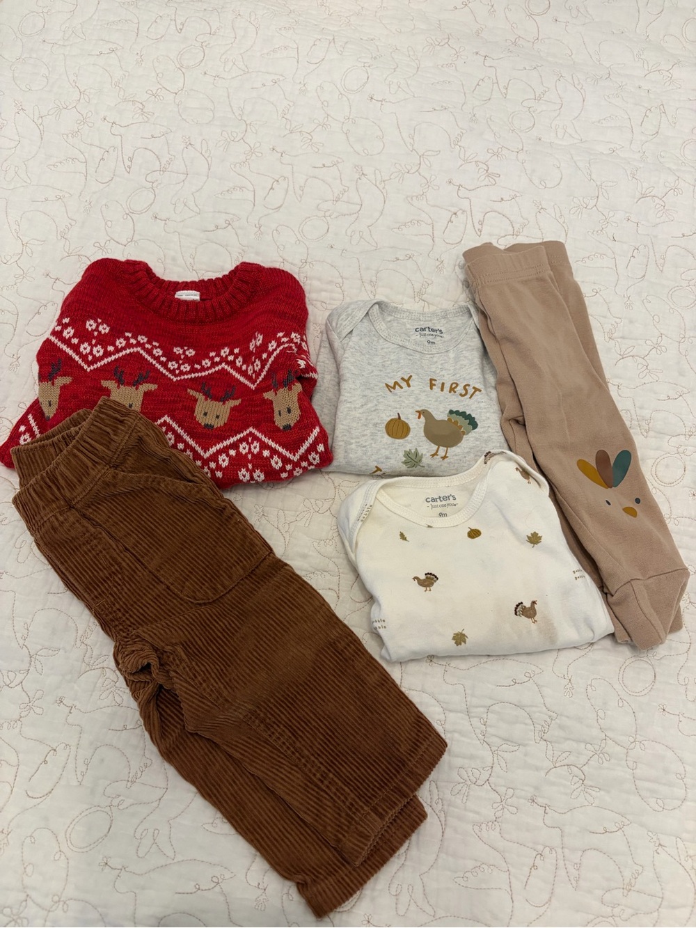 Carter's Holiday Outfits 9m-Thanksgiving and Christmas attire